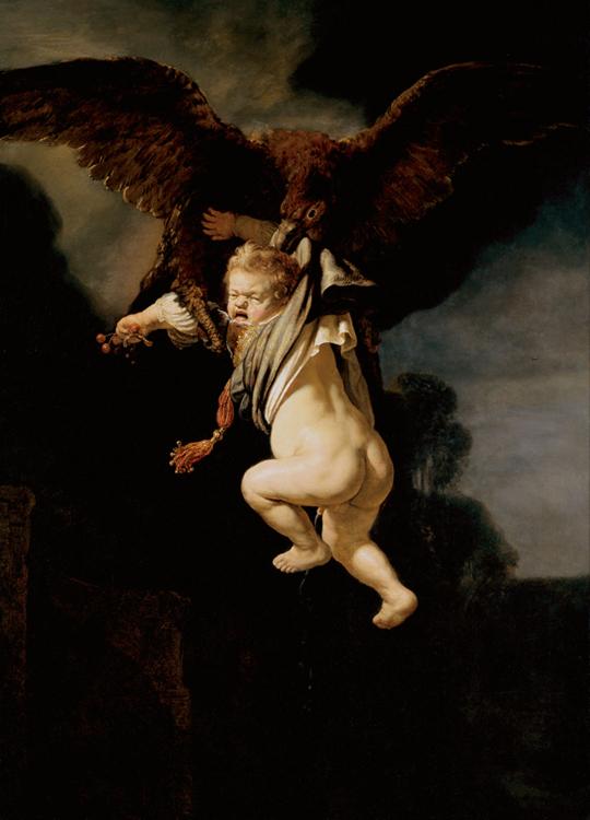 REMBRANDT Harmenszoon van Rijn The rape of Ganymede (mk33) oil painting picture